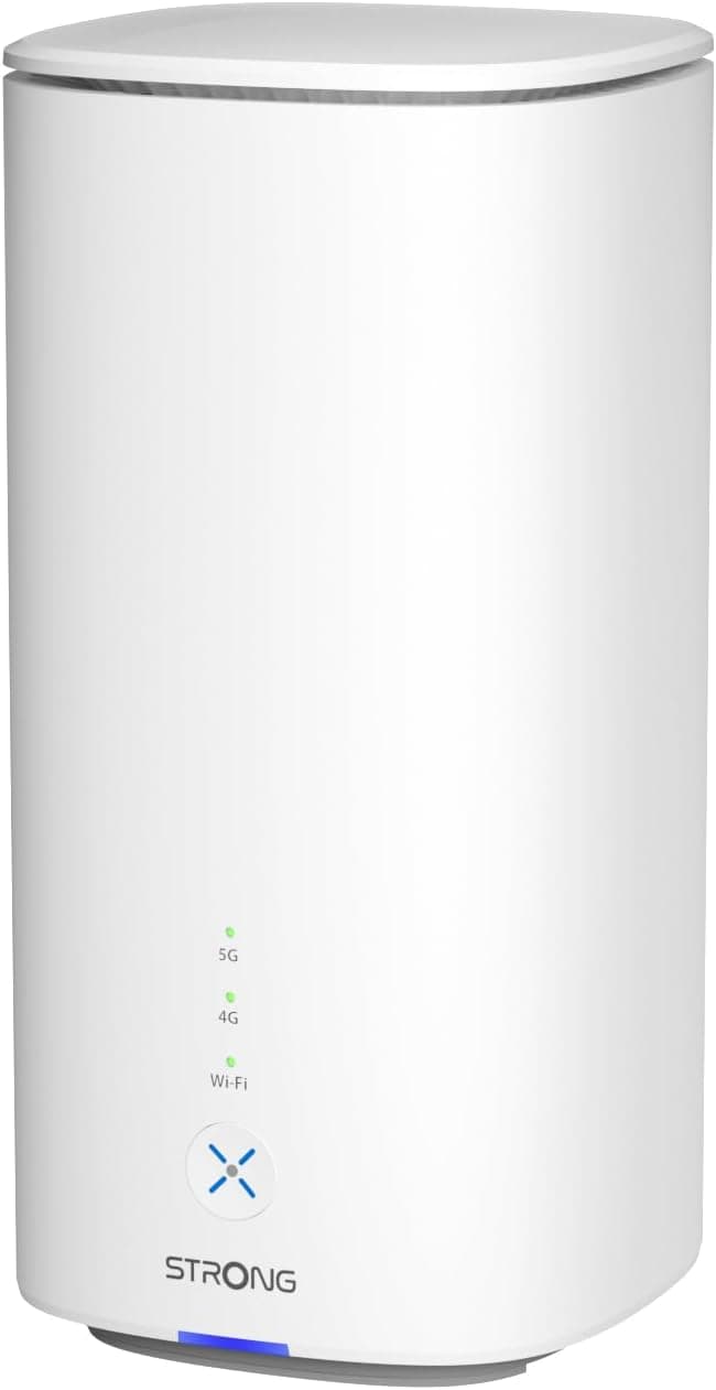 STRONG Router 5G con SIM, WiFi 7 BE3600 Dual Band, Router WiFi con SIM fino a 3,2 Gbps, Gigabit LAN/WAN, WAN Backup, NFC One-Tap, 8K Streaming, Router per Casa e Ufficio