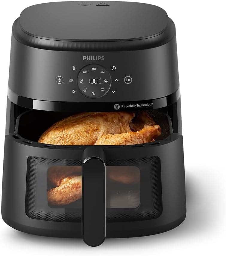 Philips Airfryer 2000 - Friggitrice ad aria 6.2L, Finestrella, 13 modalità