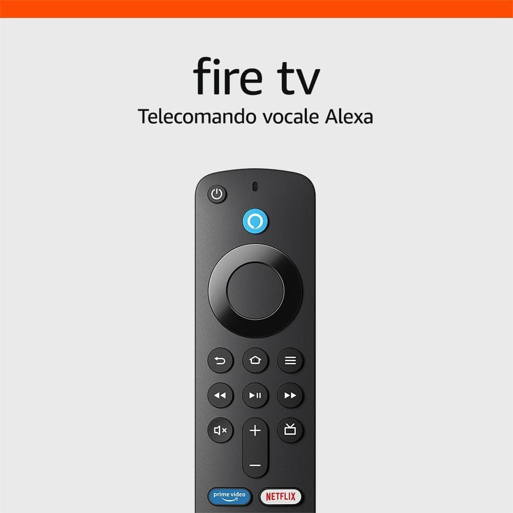 Telecomando vocale Alexa per Fire TV, realizzato da Amazon, con comandi per la TV (è necessario un dispositivo Fire TV compatibile)