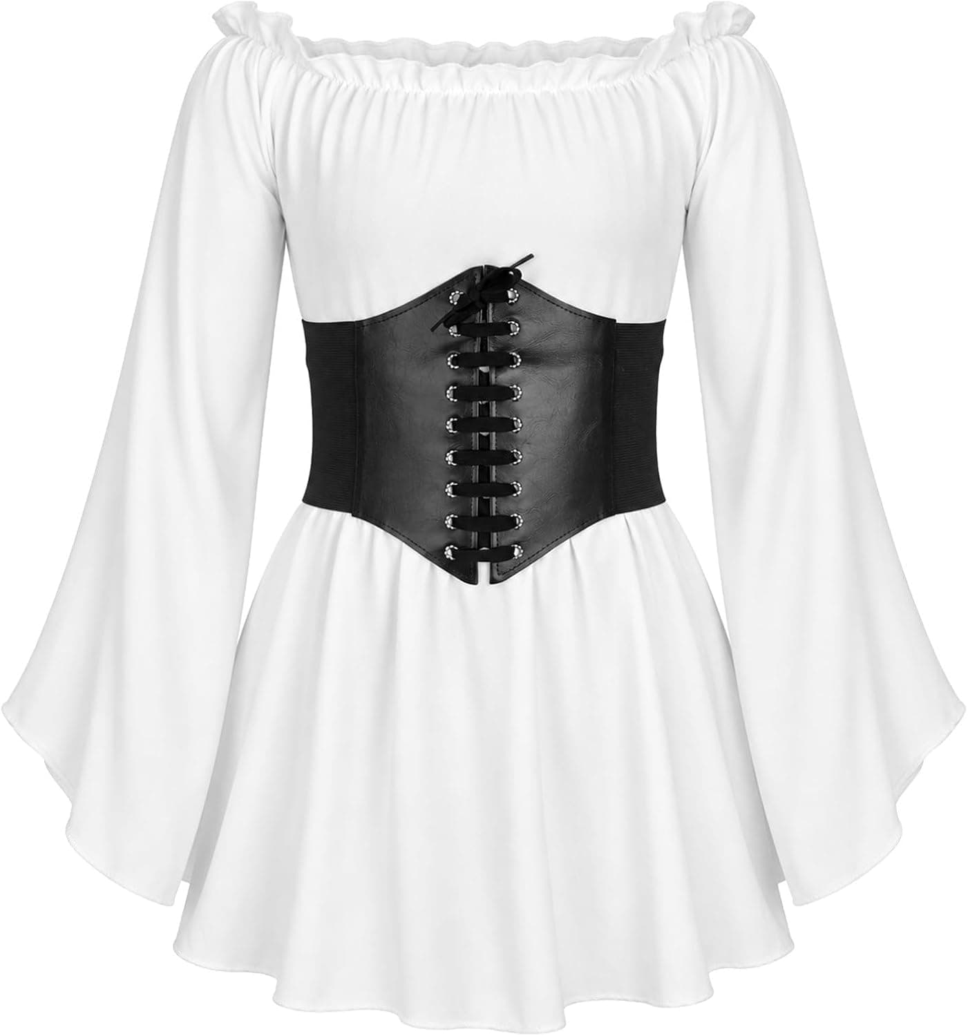 Generico Costume Pirata Per Bambina, Vestito Con Corsetto E Fascia Da Pirata, Travestimento Per Carnevale Halloween Feste a Tema Cosplay