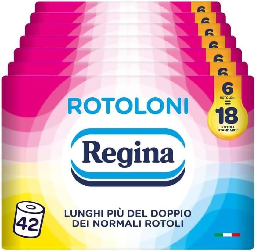 Regina Rotoloni, 42 Maxi Rotoli di Carta Igienica a 2 Veli