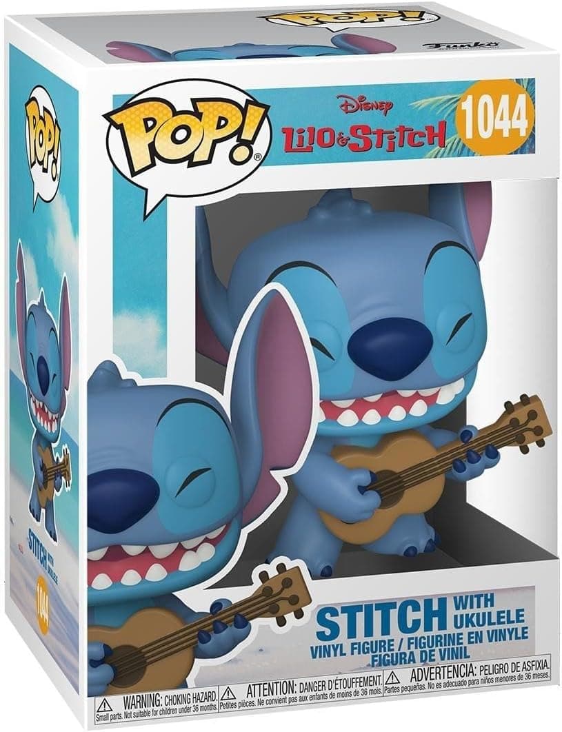 Funko Pop! Disney: Stitch With Ukulele - Disney: Lilo & Stitch - Figura in Vinile da Collezione - Idea Regalo - Merchandising Ufficiale - Giocattoli per Bambini e Adulti - Movies Fans