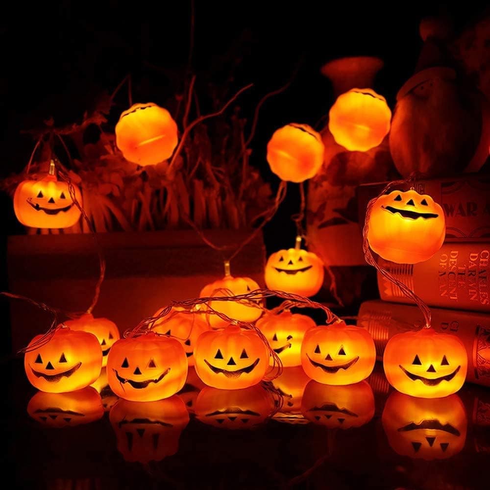 Zucca di Luci Stringa Halloween 3Meters 20 LED Lanterna Zucca Stringa per Feste Halloween