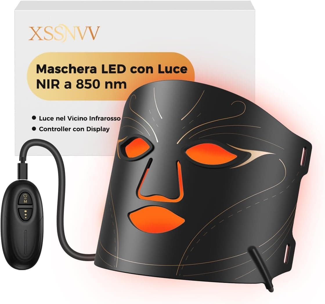 Maschera LED Viso con 224 LED 4 Modalità di Luce NVV06