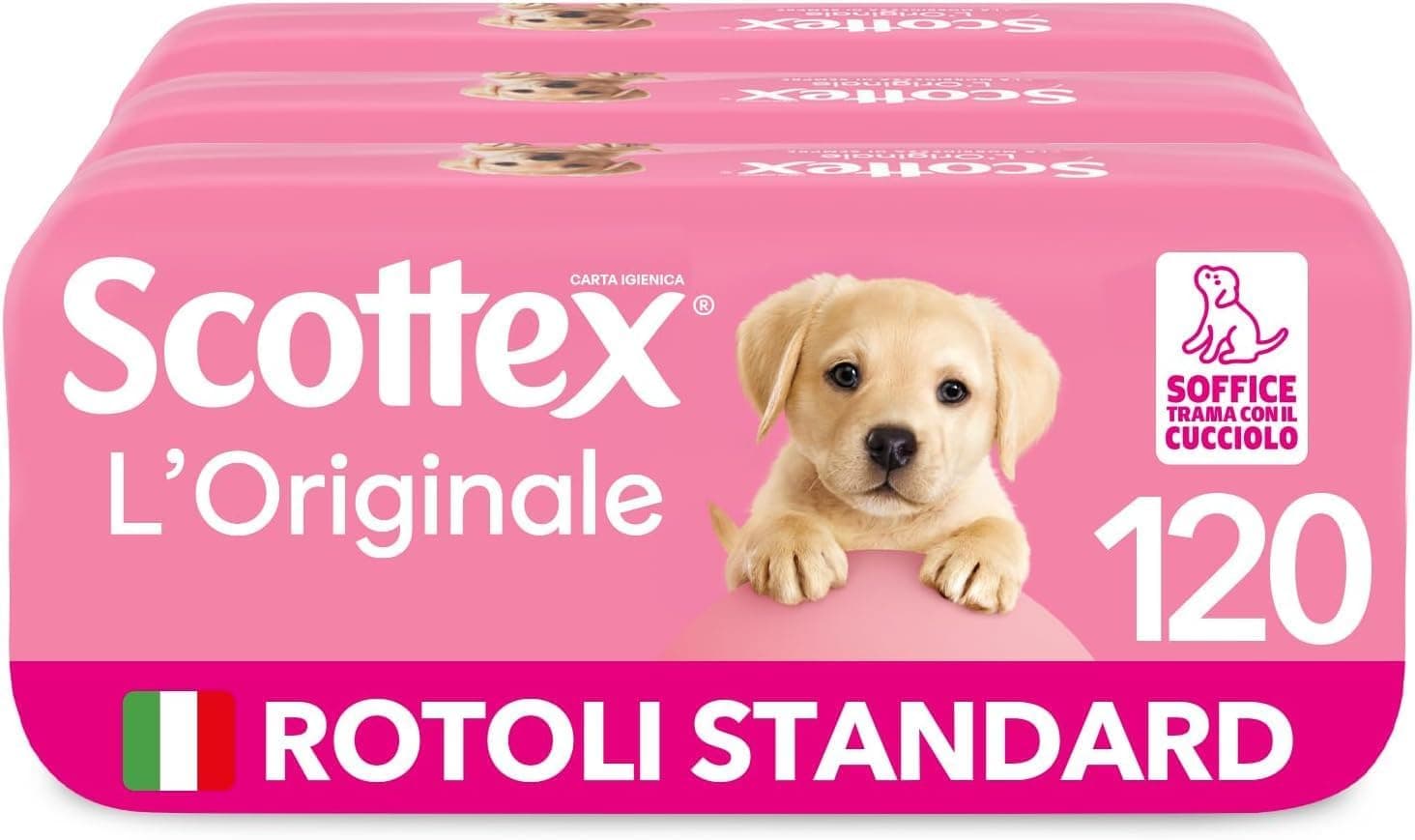 Scottex L'Originale Carta Igienica, Morbida ed Assorbente, 120 Rotoli