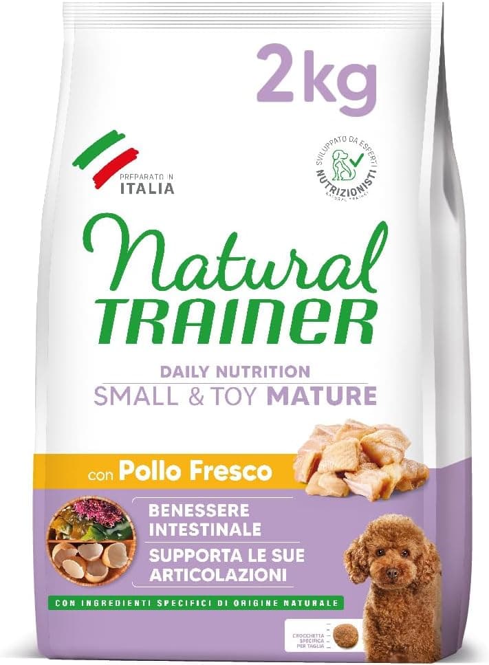 Trainer Natural Cibo per Cani Small and Toy Mature, Pollo, 2 Kg