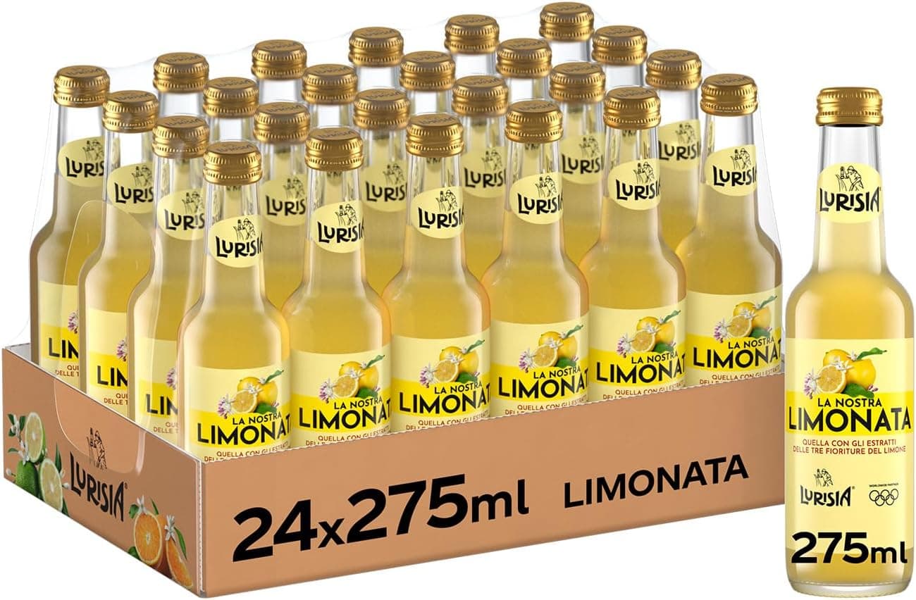 Lurisia La Nostra Limonata, Bevanda Analcolica, 24 Bottiglie da 275 ml