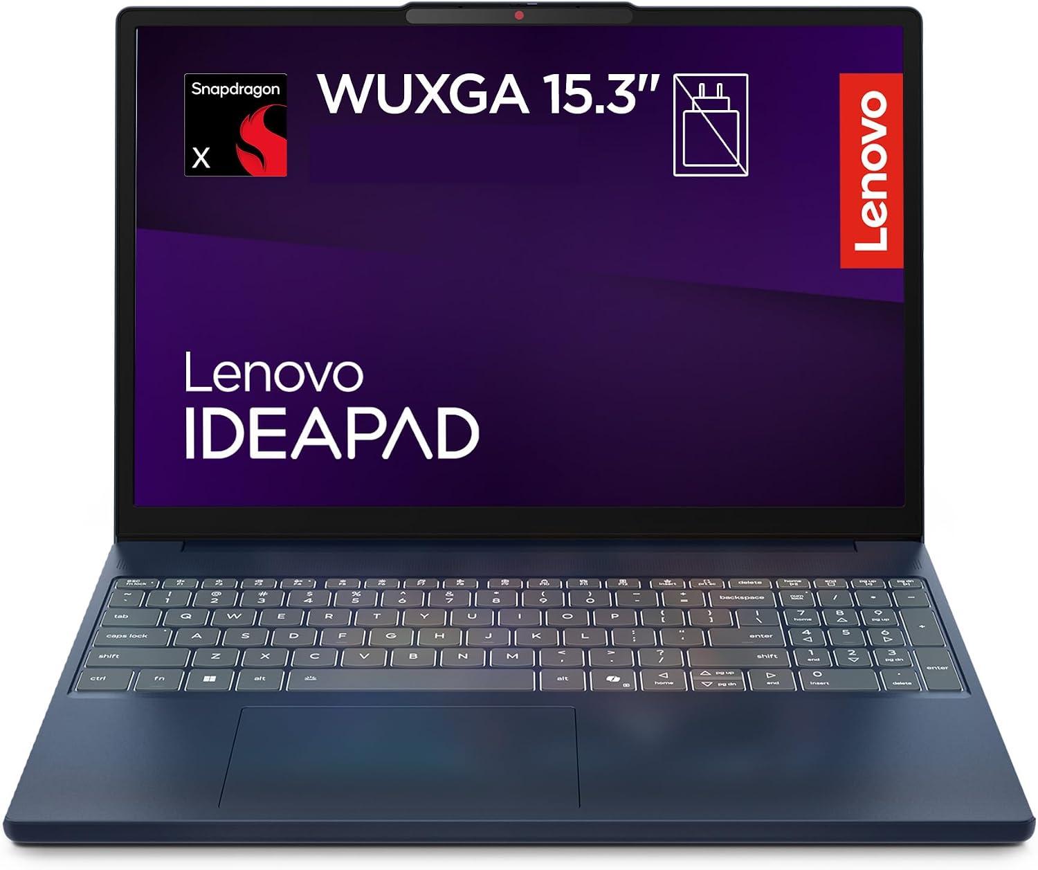 Lenovo IdeaPad Slim 3 Notebook 15" IPS, Snapdragon X X1-26-100, RAM 16GB, 256GB SSD, Windows 11 Home, WiFi 6, Laptop per Casa, Ufficio, Studio, Multitasking, Uso Quotidiano - Caricatore non incluso