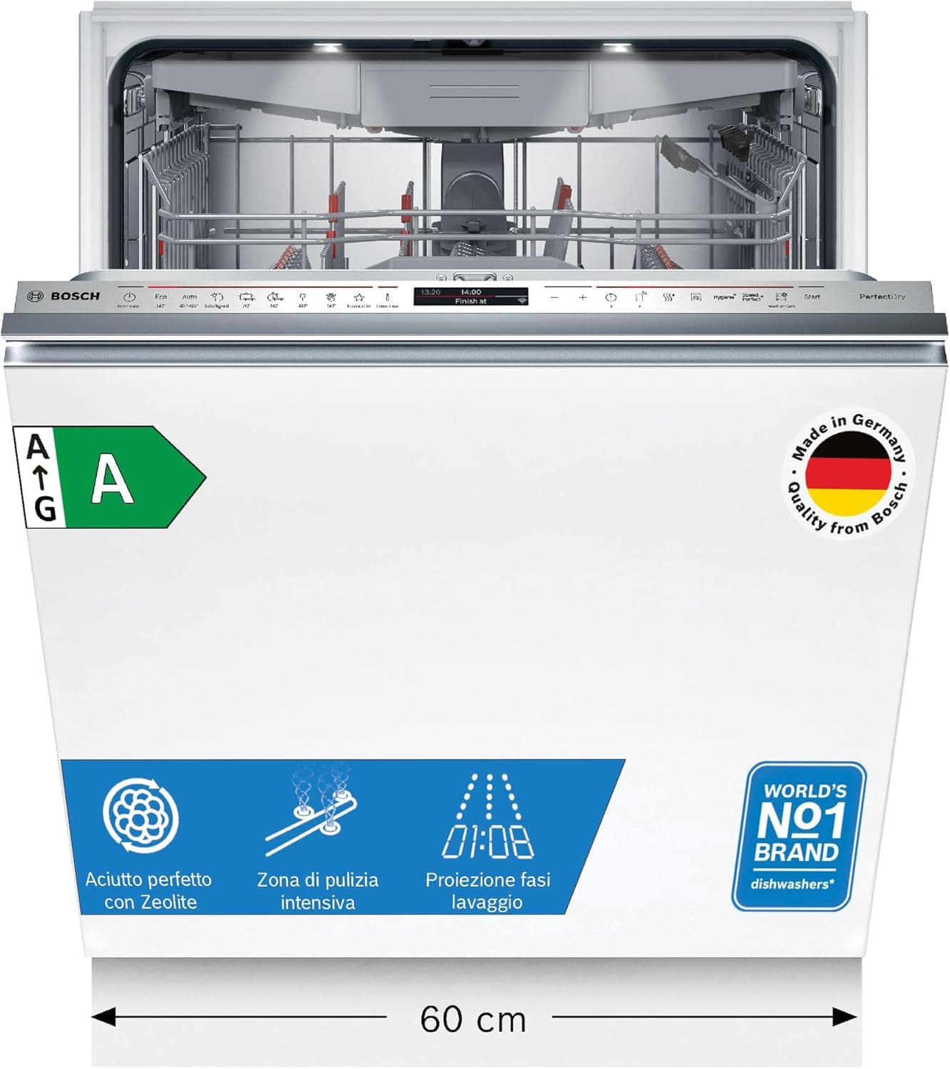 Bosch SMV8YCX02E Serie 8 Lavastoviglie incasso a scomparsa totale