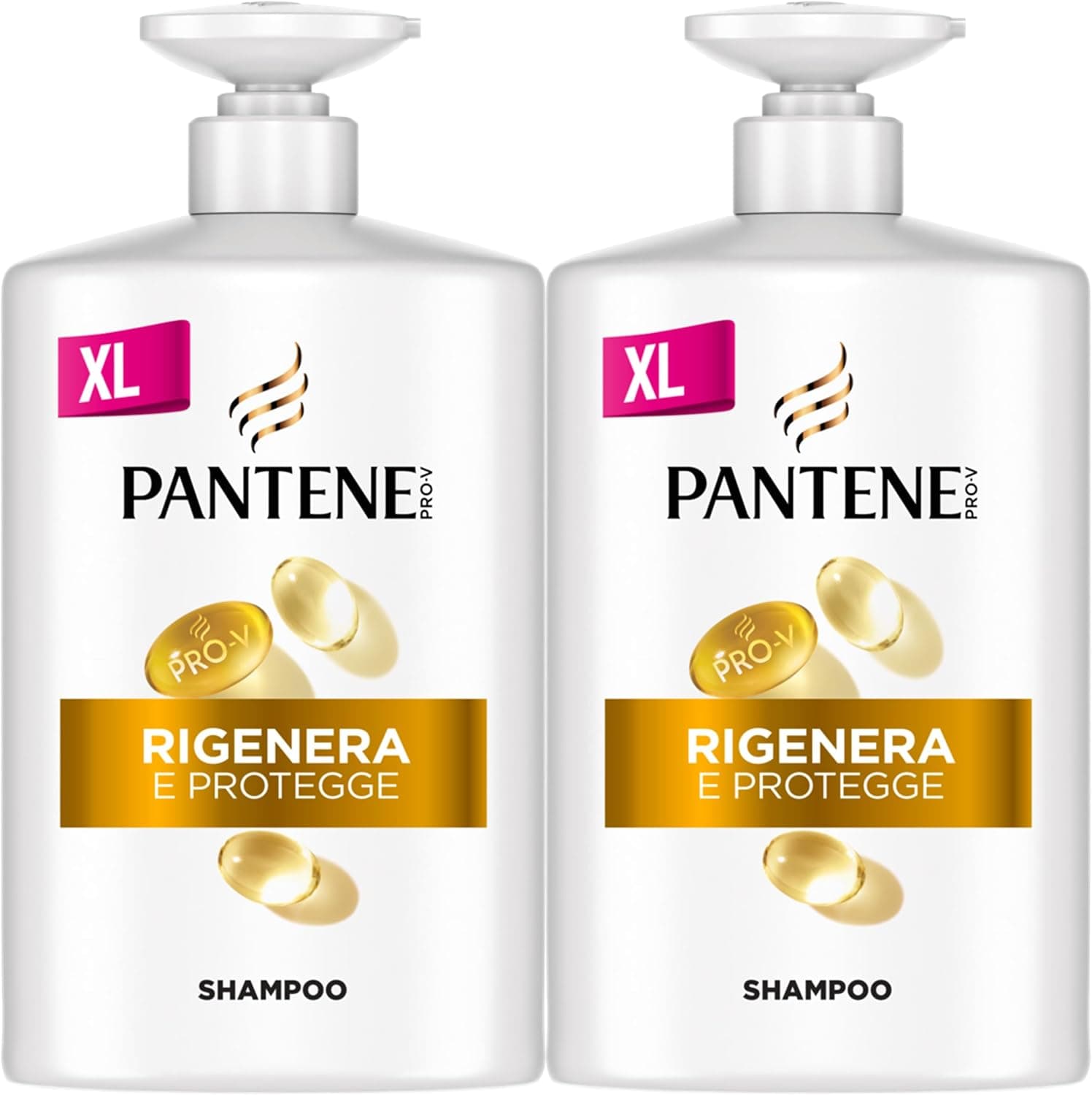 Pantene Pro-V Shampoo Rigenera E Protegge per Capelli Deboli 2x1000ML