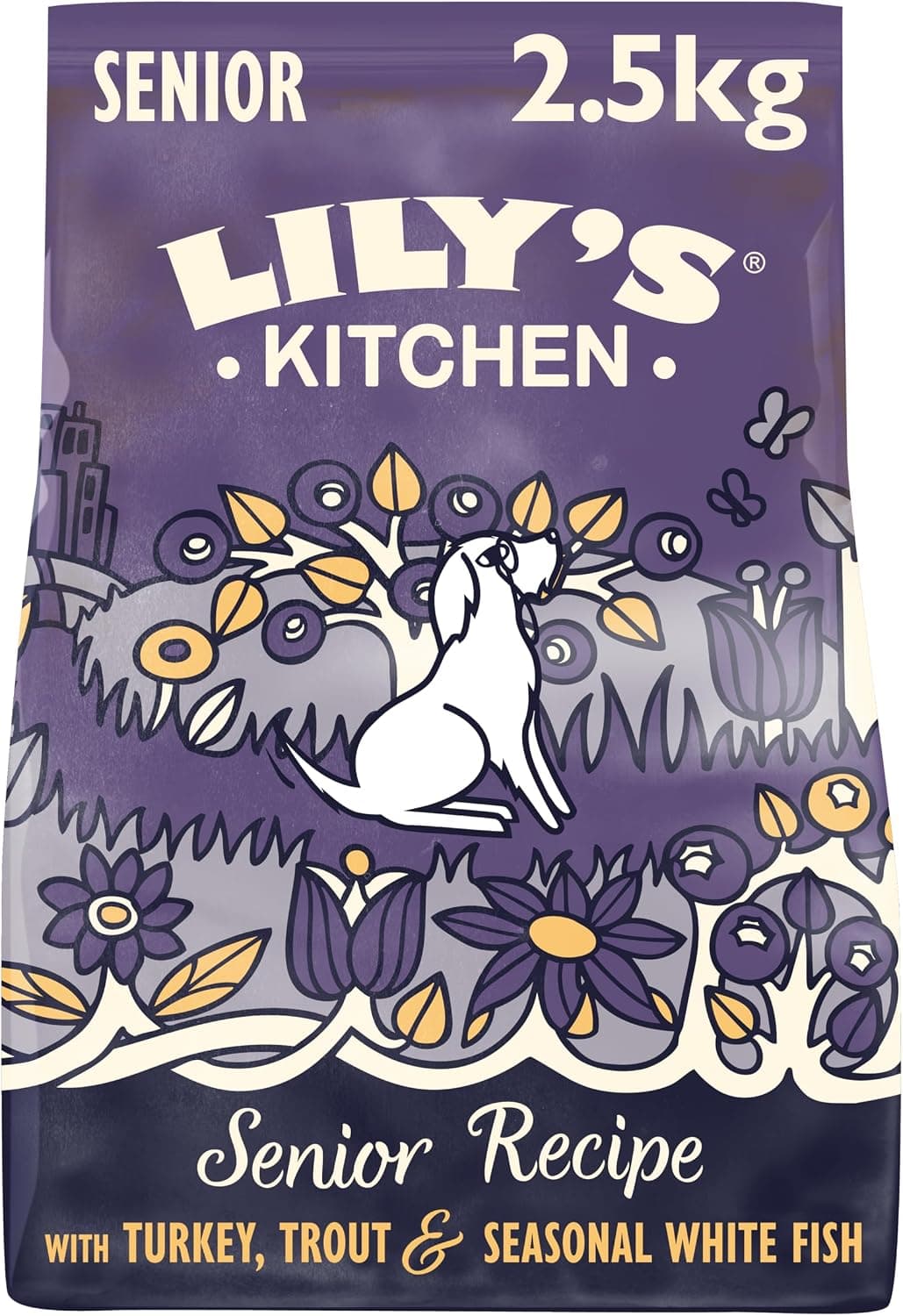 Lily's Kitchen Completo Crocchette Cani per cani adulti 8+ Senior (2.5 kg) - Salmone e trota