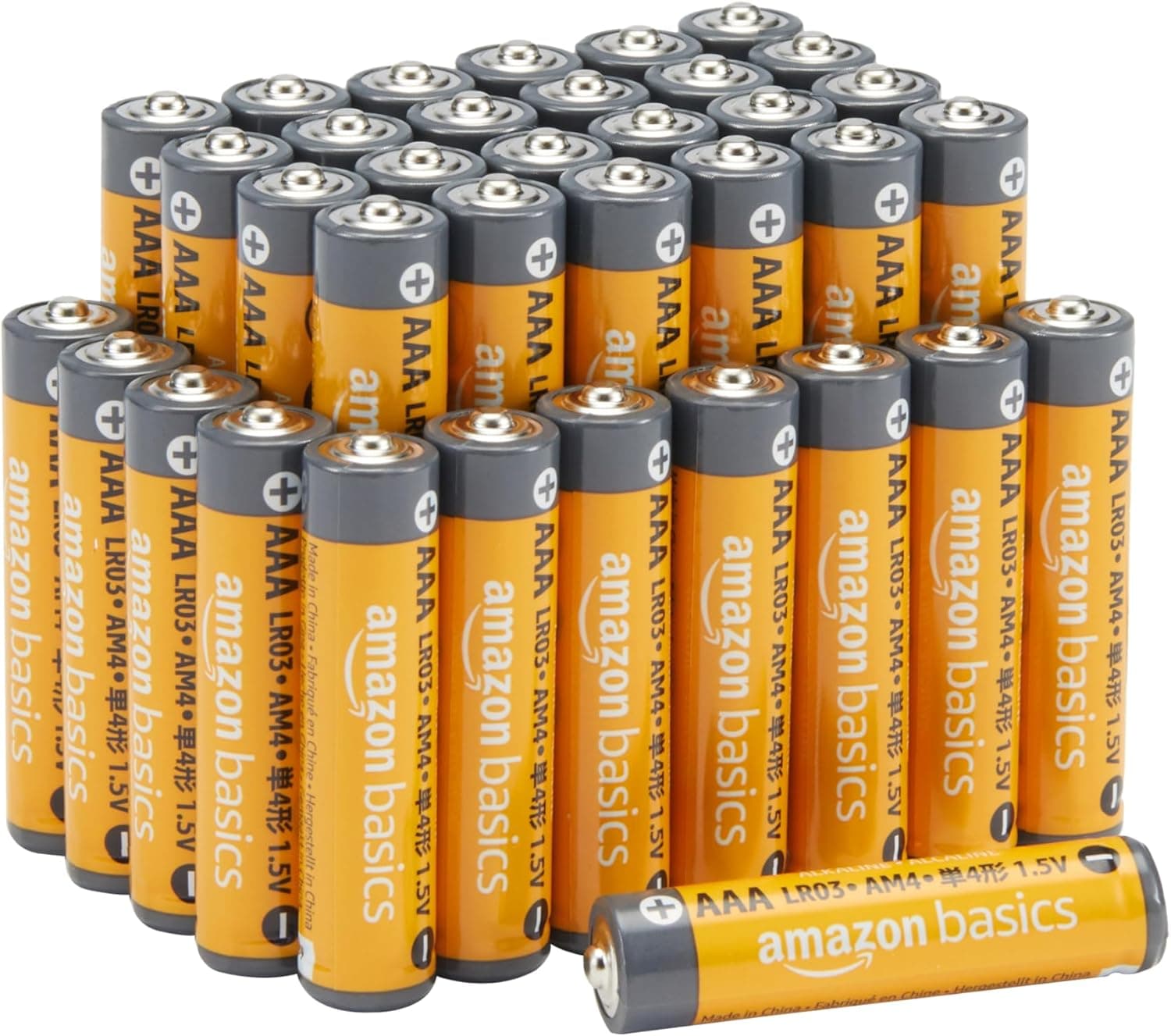 Amazon Basics, 36 batterie alcaline AAA ad alte prestazioni, 1,5 Volt, durata di 10 anni
