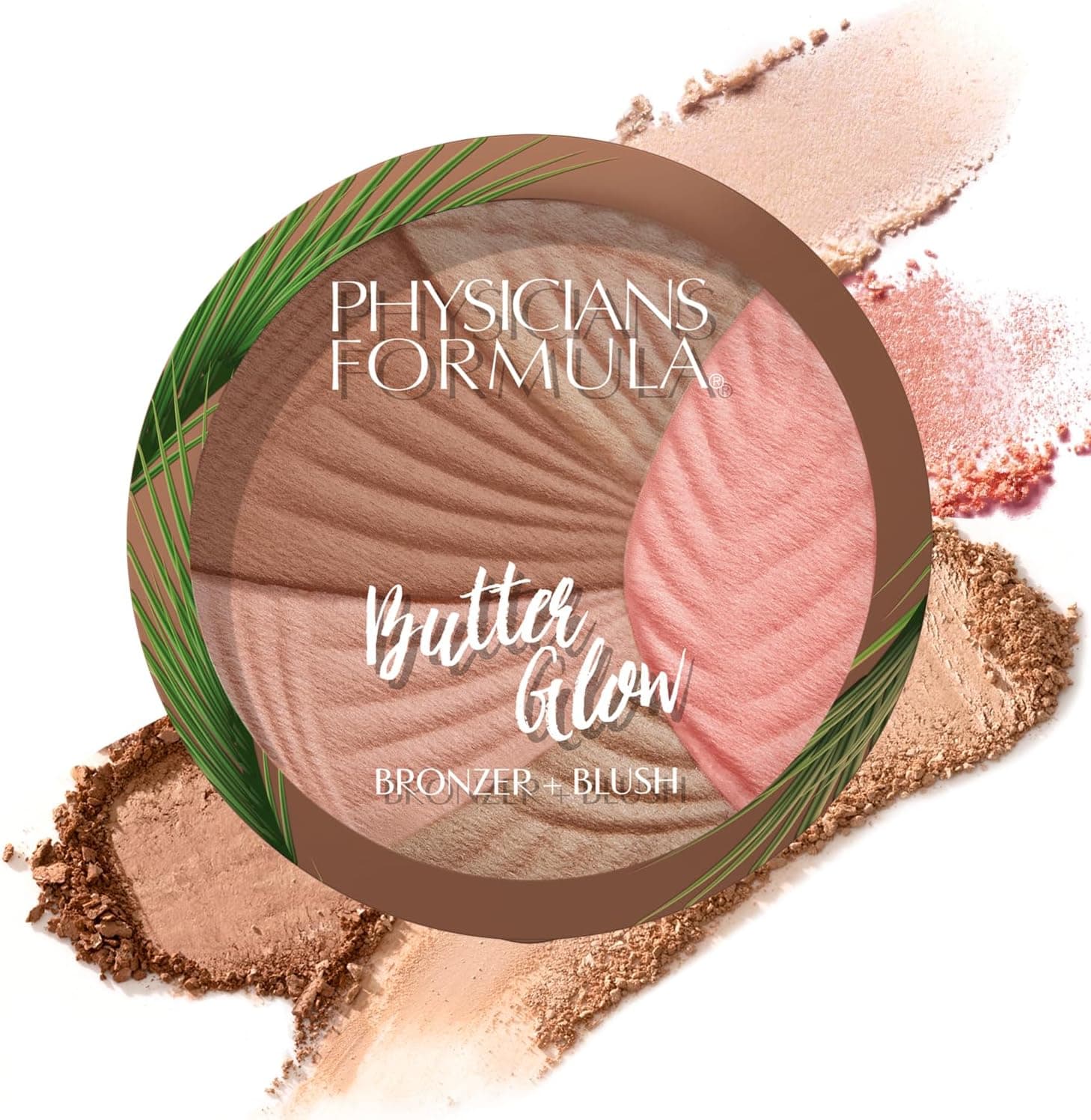 Physicians Formula Butter Glow Bronzer + Blush, 2-in-1 Bronzer in Polvere con Fard, Formula Idratante e Illuminante, Arricchita con un Mix di Burri dell'Amazzonia, Terra Abbronzante con Blush
