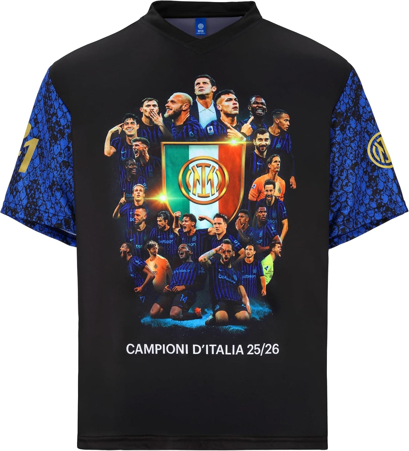 Inter - Tshirt Campioni d'Italia 2025/26, Maglia Celebrativo Scudetto, Prodotto Ufficiale