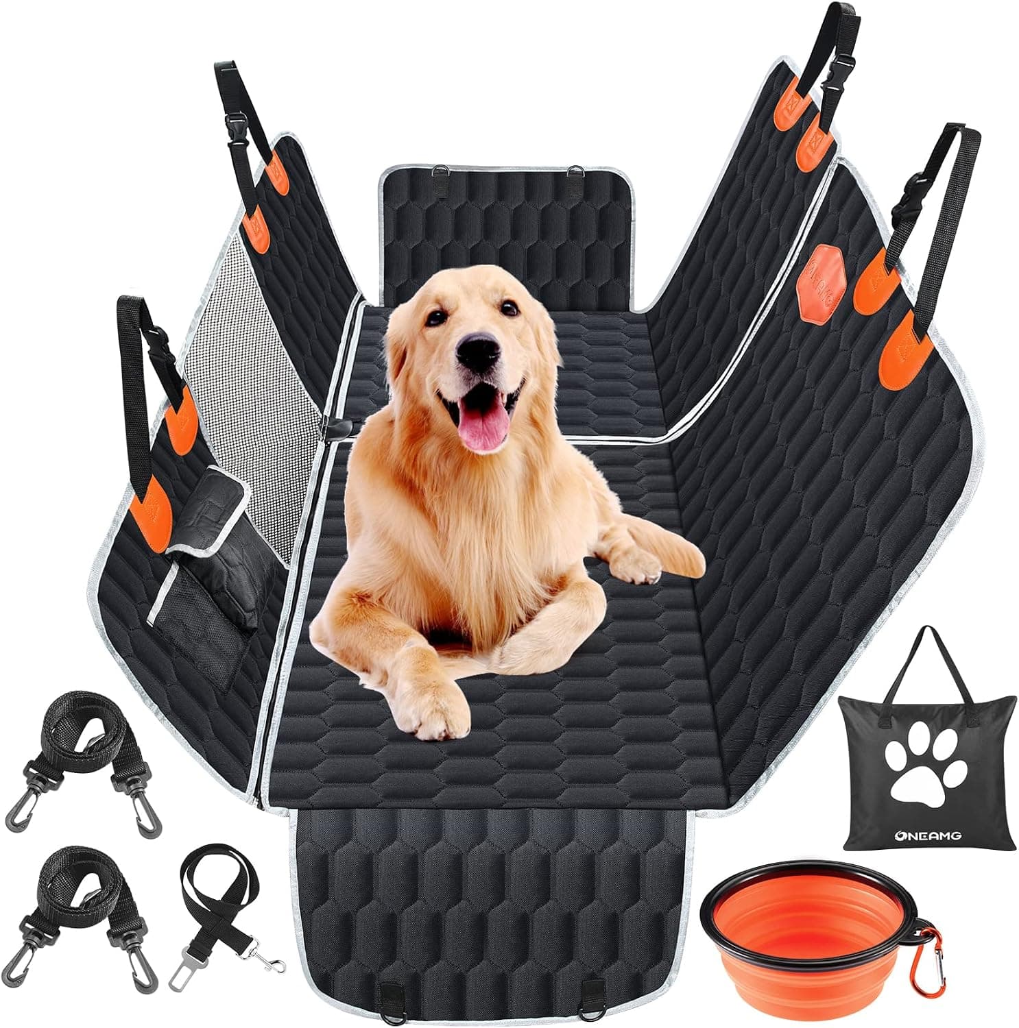 Coprisedile Auto per Cani Impermeabile, 4 Modalità di Installazione