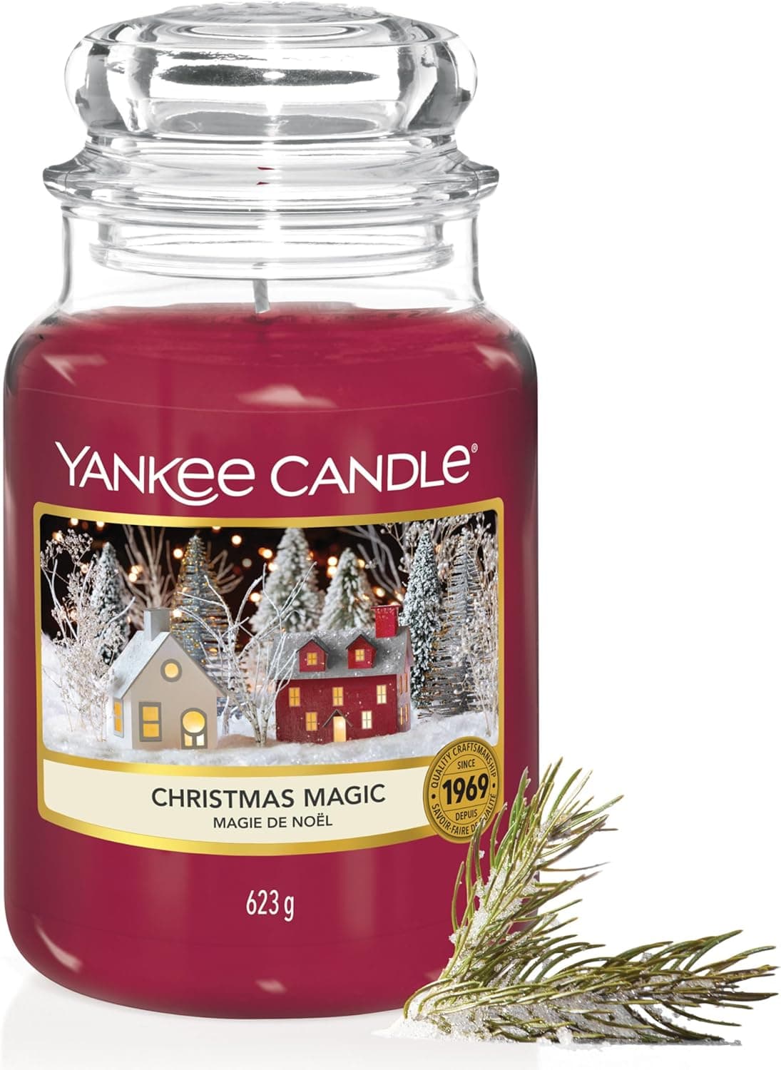 Yankee Candle Candela profumata in giara grande | Magia natalizia | Durata Fino a 150 Ore | Regali perfetti per le donne