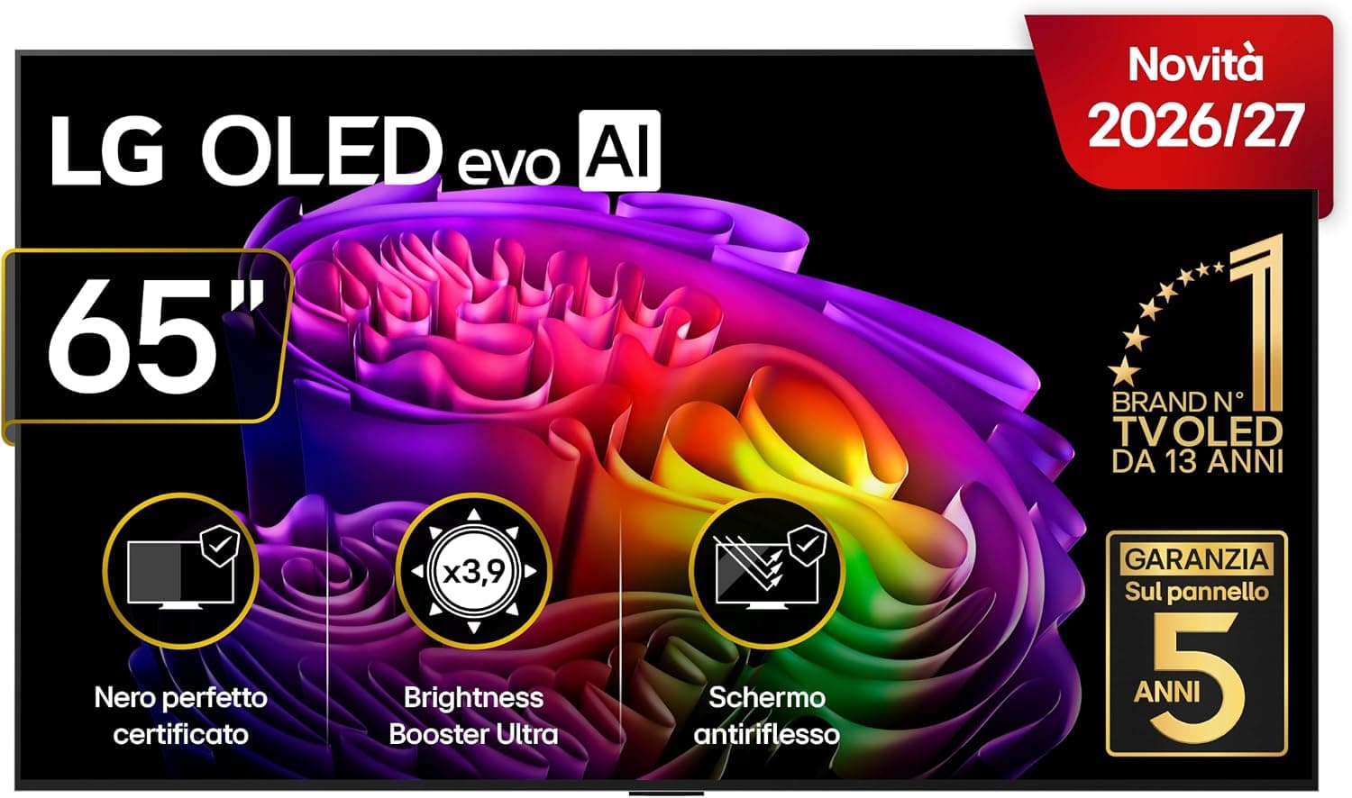 LG OLED evo AI 65 Pollici, Serie G6 2026 Smart TV 4K - OLED65G64LW