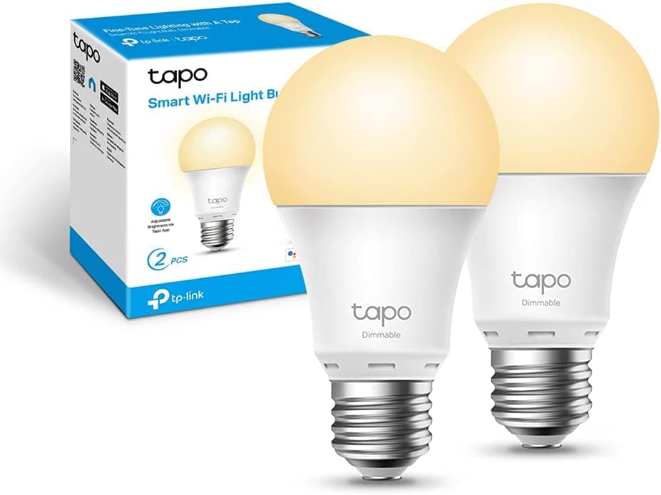 Tapo L510E Lampadina Smart WiFi E27 Luce Calda 806lm 9W Alexa Google, 2pz