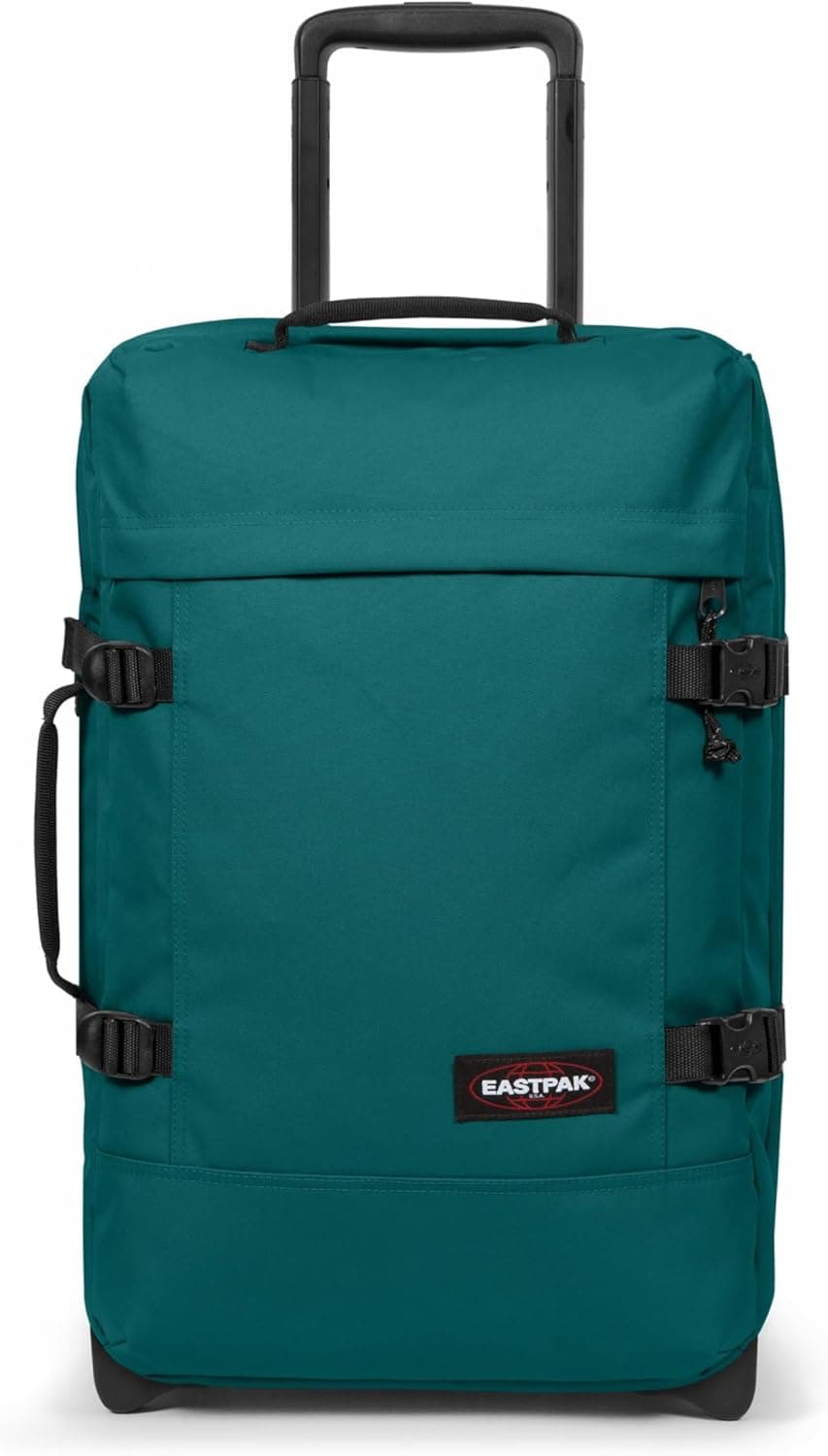 Eastpak Tranverz S Trolley Cabina 42L (51 x 32,5 x 24 cm), valigia bagaglio a mano con ruote, resistente e leggera, doppio scomparto, manico telescopico e TSA lock - PEACOCK GREEN