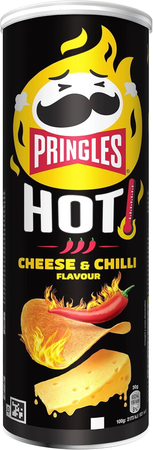 Pringles Hot Cheese & Chilli Snack Salato Piccante 160g