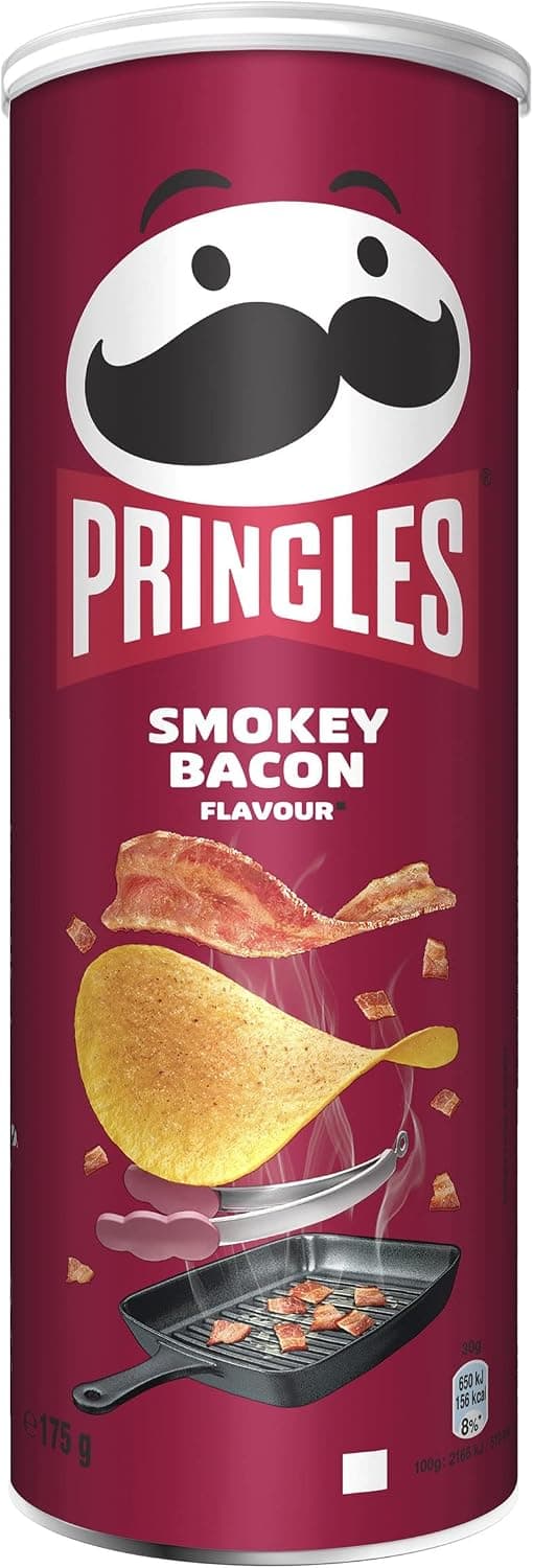 Pringles Smokey Bacon Snack Salato Gusto Pancetta 175g