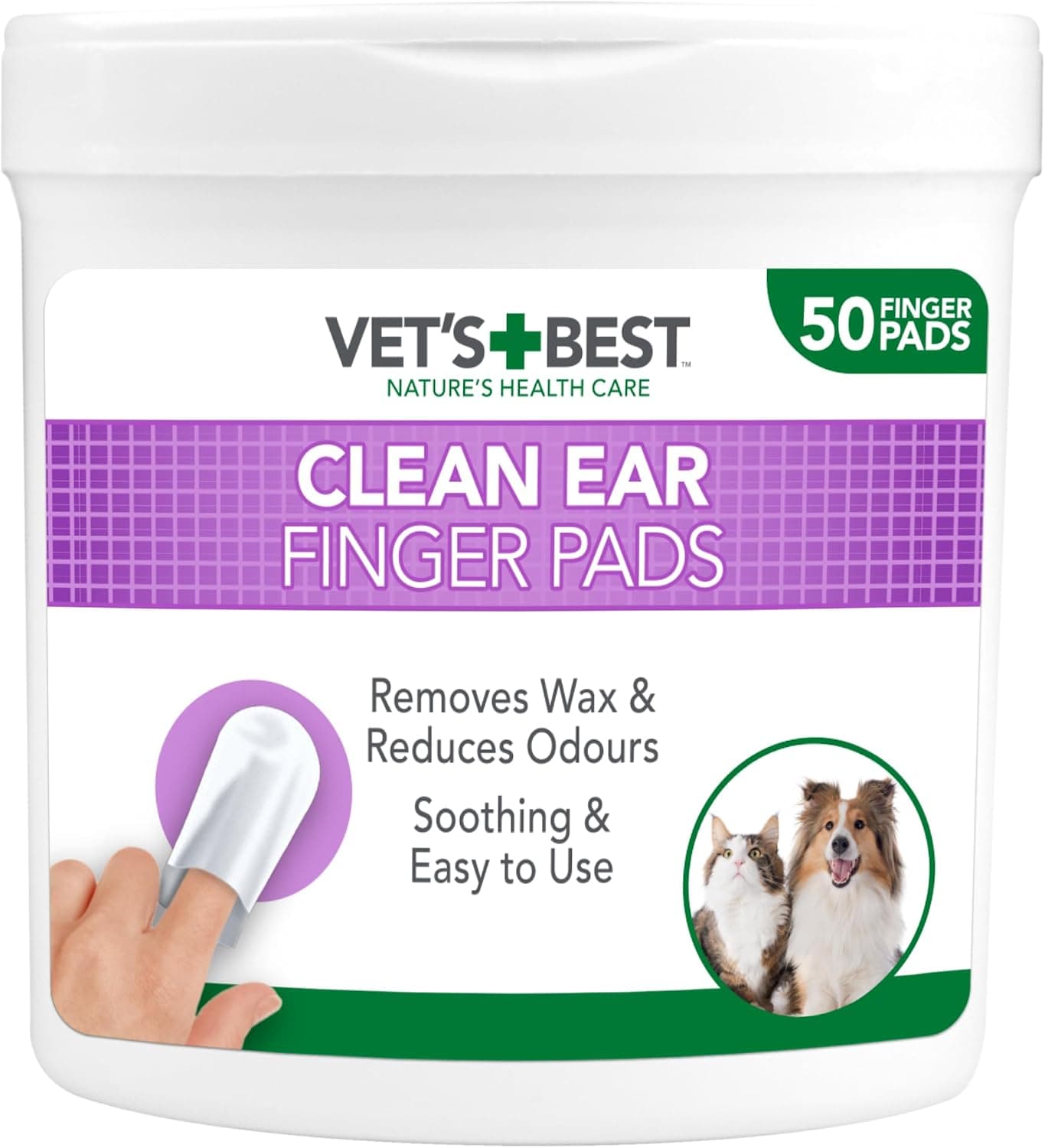Vet's Best Salviettine Pulizia Orecchie per Cani - 50 Pezzi